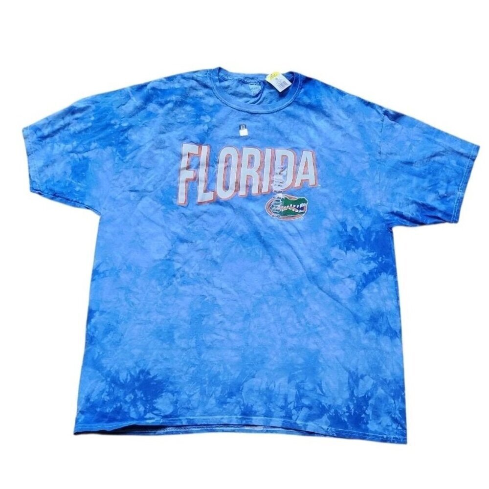 University of Florida Gators College Graphic T-Shirt Size 2XL Tie Die Hanes NEW - Picture 1 of 7